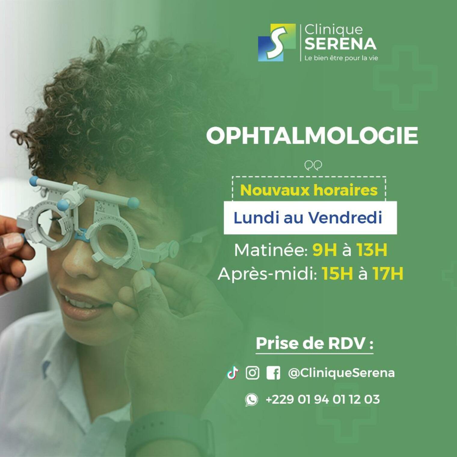 Horaire de consultation - Ophtalmologie