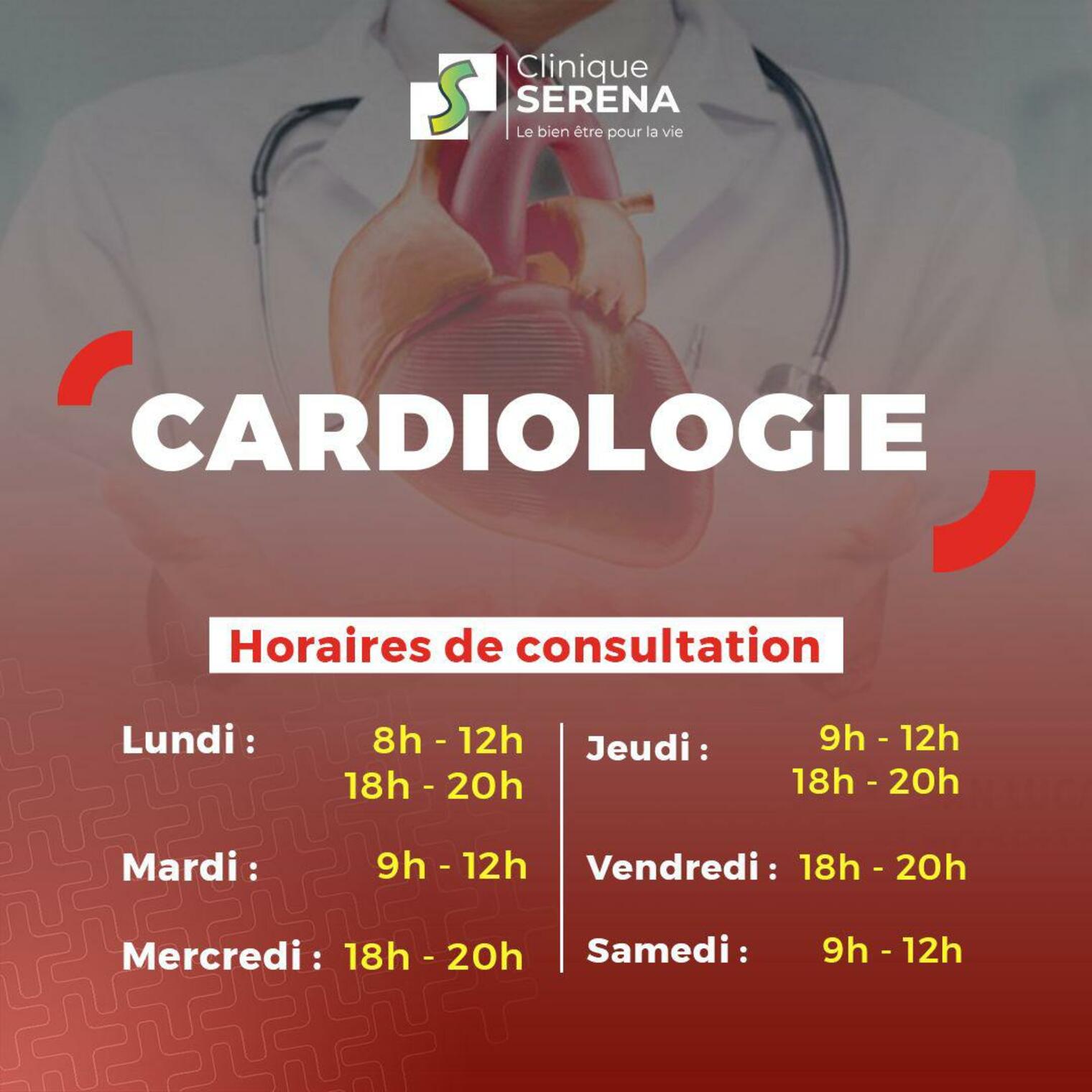 Horaire de consultation - Cardiologie